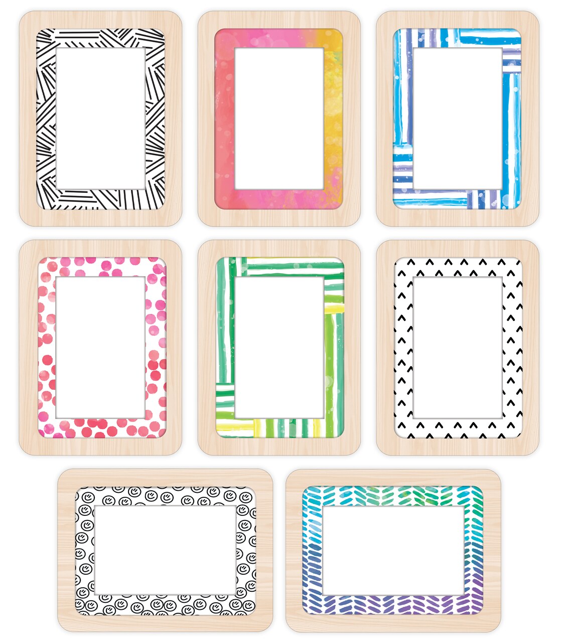 Carson Dellosa Creatively Inspired 36-Piece Boho Frame Cutouts, Colorful Cut Outs for Labels, Bulletin Board Decorations, Name Tags, and Classroom Decor